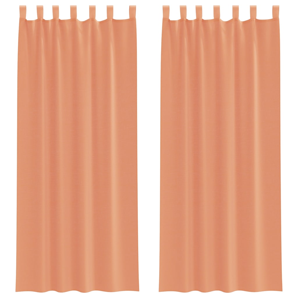 vidaXL Voilages à pattes 2 pcs Rouge terracotta 140x260 cm