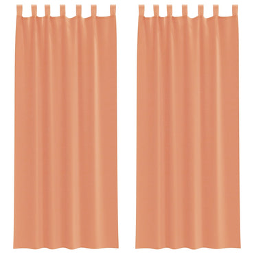 vidaXL Voile Vorhänge mit Schlaufen 2 Stk. Terrakottarot 140x260 cm