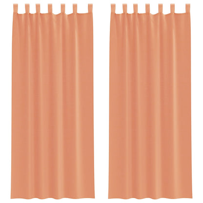 vidaXL Voilages à pattes 2 pcs Rouge terracotta 140x260 cm