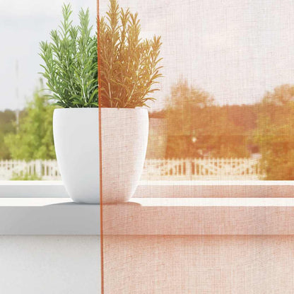 vidaXL Voilages à pattes 2 pcs Rouge terracotta 140x260 cm