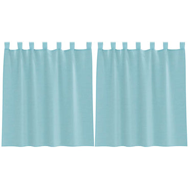 vidaXL Voilages à pattes 2 pcs Turquoise 140x140 cm