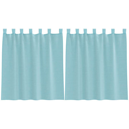 vidaXL Voilages à pattes 2 pcs Turquoise 140x140 cm
