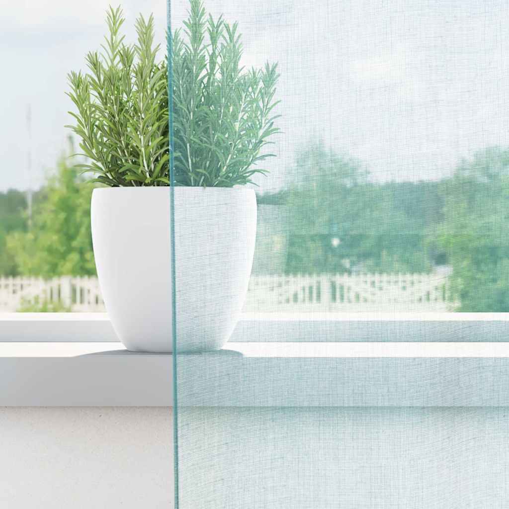 vidaXL Voilages à pattes 2 pcs Turquoise 140x140 cm
