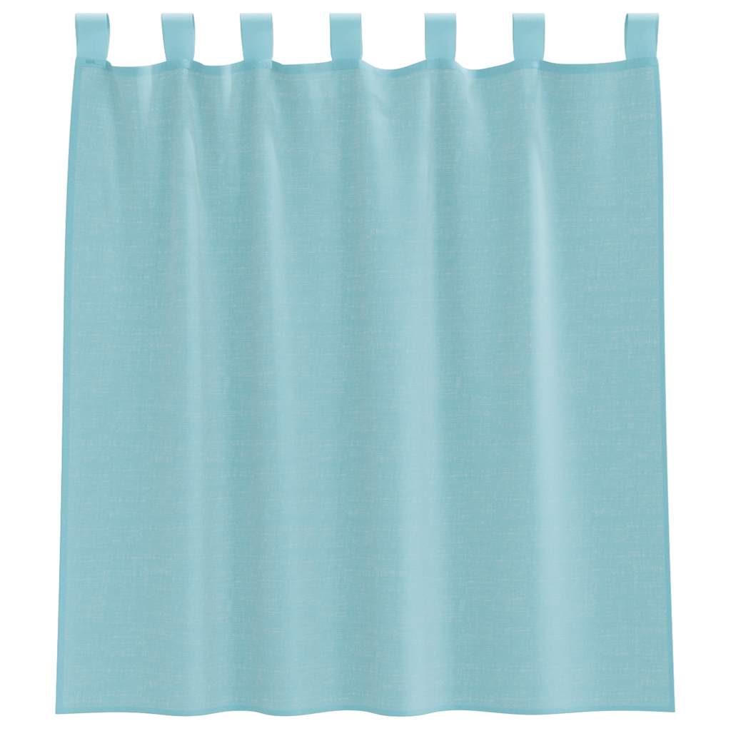 vidaXL Voilages à pattes 2 pcs Turquoise 140x140 cm