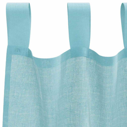 vidaXL Voilages à pattes 2 pcs Turquoise 140x140 cm