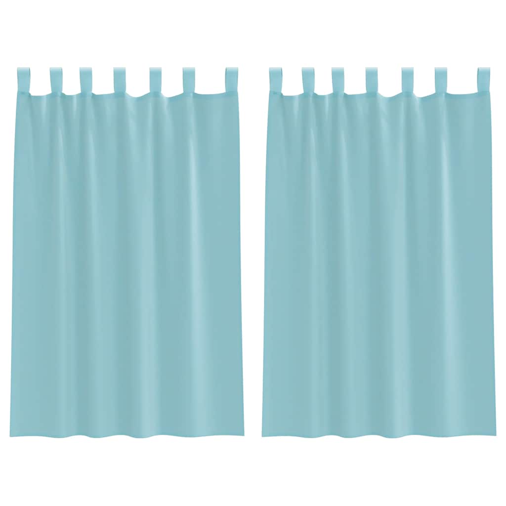 vidaXL Rideaux voiles à œillets 2 pcs Turquoise 140x175 cm