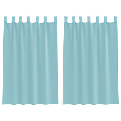 vidaXL Rideaux voiles à œillets 2 pcs Turquoise 140x175 cm
