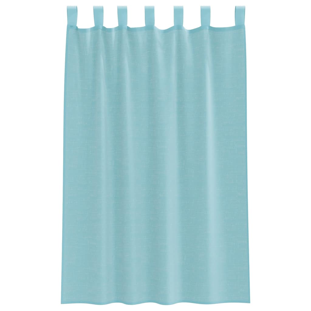 vidaXL Rideaux voiles à œillets 2 pcs Turquoise 140x175 cm