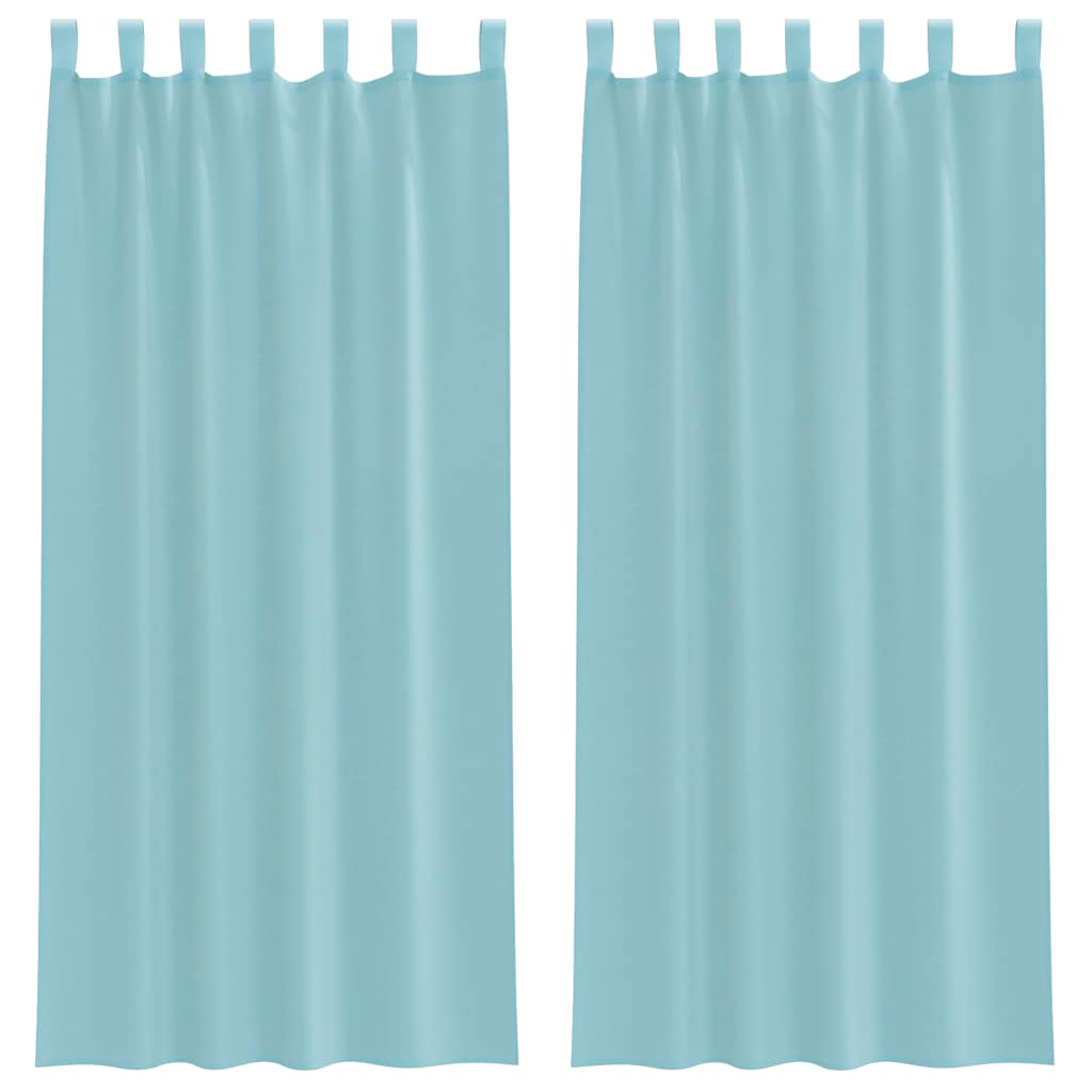 vidaXL Voile Vorhänge mit Schlaufen 2 Stk. Türkis 140x245 cm