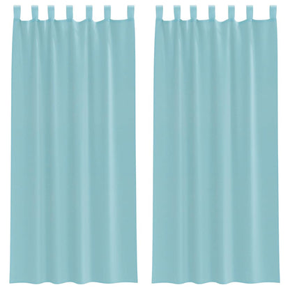 vidaXL Voile Vorhänge mit Schlaufen 2 Stk. Türkis 140x245 cm