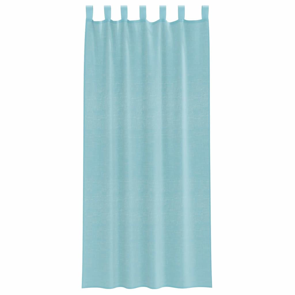 vidaXL Voile Vorhänge mit Schlaufen 2 Stk. Türkis 140x245 cm