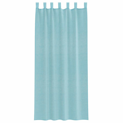 vidaXL Voile Vorhänge mit Schlaufen 2 Stk. Türkis 140x245 cm