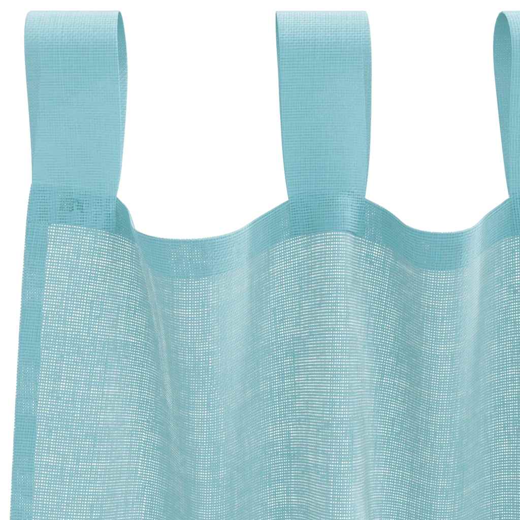 vidaXL Voile Vorhänge mit Schlaufen 2 Stk. Türkis 140x245 cm