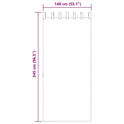 vidaXL Voile Vorhänge mit Schlaufen 2 Stk. Türkis 140x245 cm