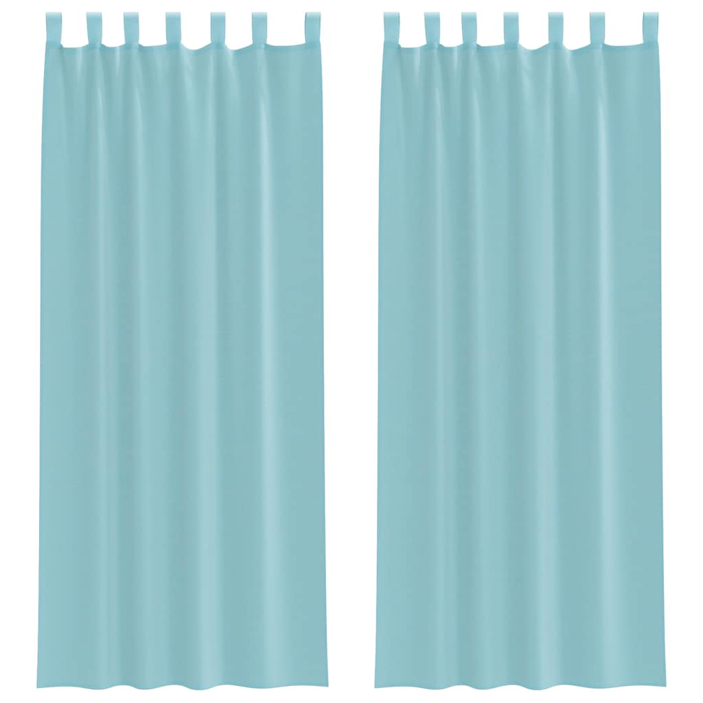 vidaXL Rideaux voilages à pattes 2 pcs Turquoise 140x260 cm