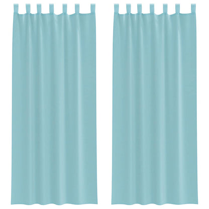 vidaXL Rideaux voilages à pattes 2 pcs Turquoise 140x260 cm