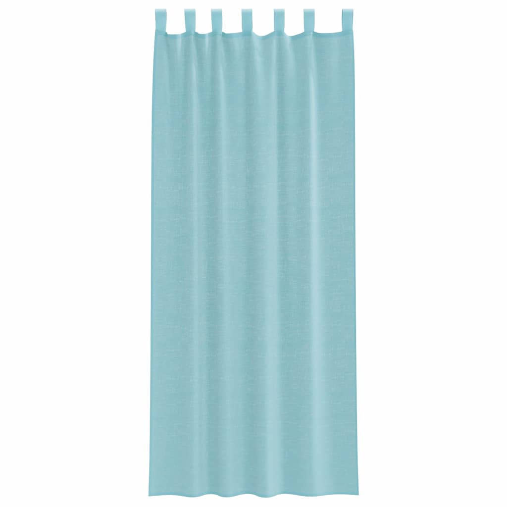 vidaXL Rideaux voilages à pattes 2 pcs Turquoise 140x260 cm