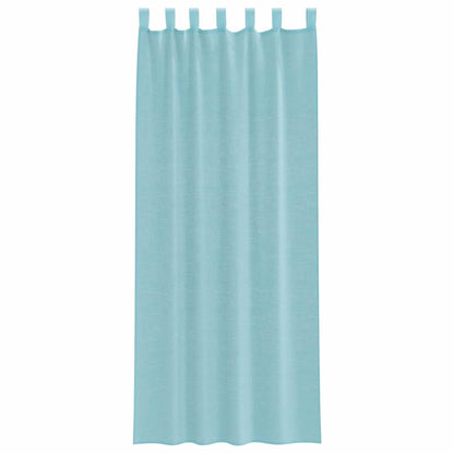 vidaXL Rideaux voilages à pattes 2 pcs Turquoise 140x260 cm