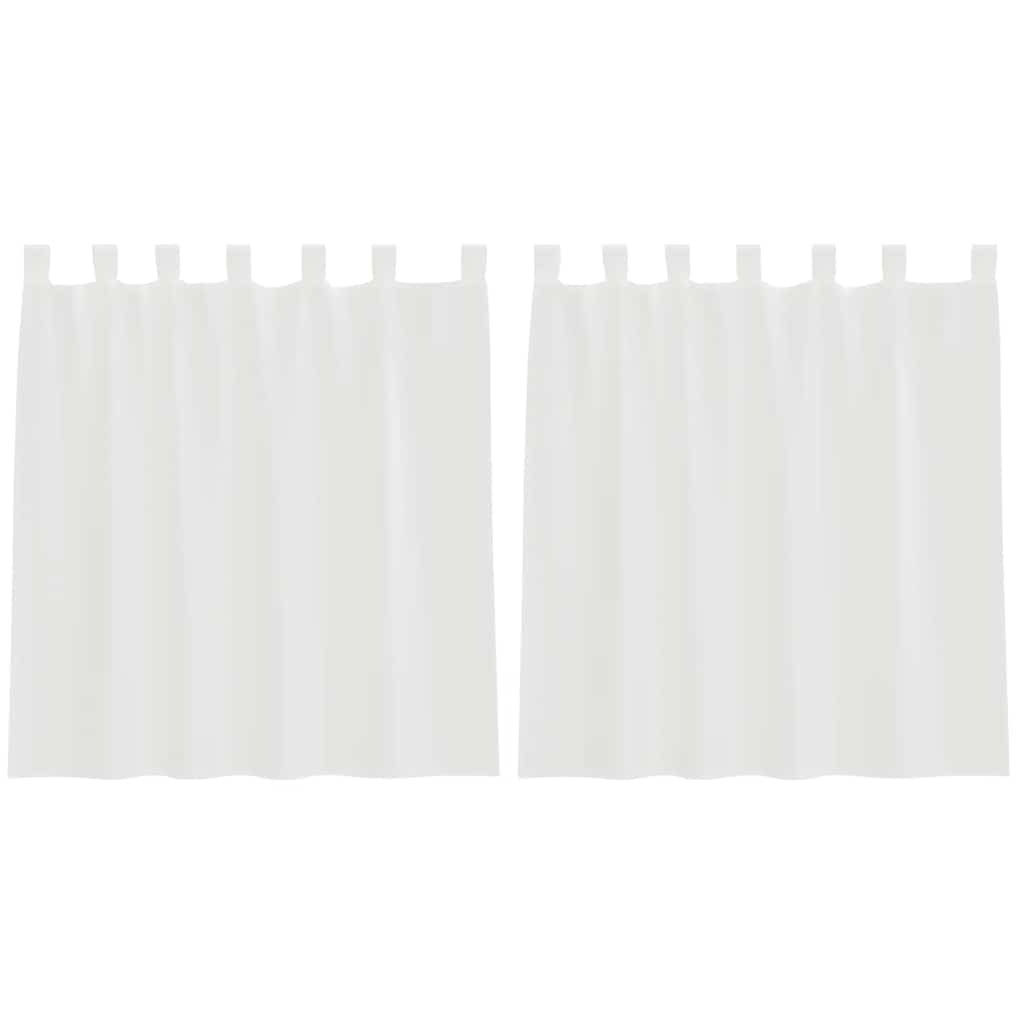 vidaXL Voile Vorhänge mit Schlaufen 2 Stk. Weiß 140x140 cm