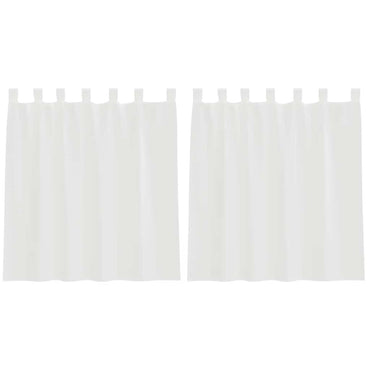 vidaXL Voile Vorhänge mit Schlaufen 2 Stk. Weiß 140x140 cm