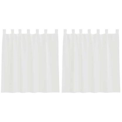 vidaXL Voile Vorhänge mit Schlaufen 2 Stk. Weiß 140x140 cm