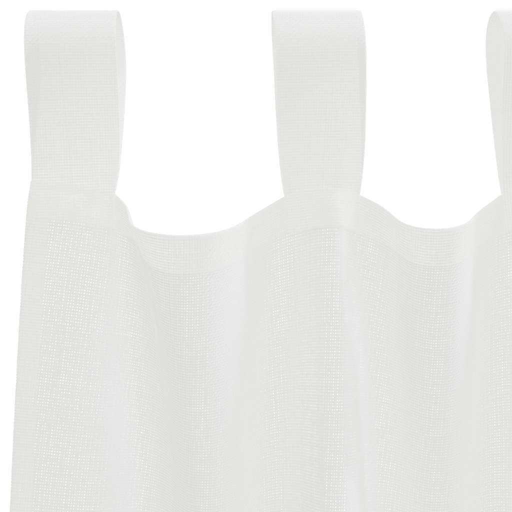 vidaXL Voile Vorhänge mit Schlaufen 2 Stk. Weiß 140x140 cm