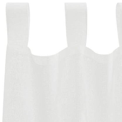 vidaXL Voile Vorhänge mit Schlaufen 2 Stk. Weiß 140x140 cm