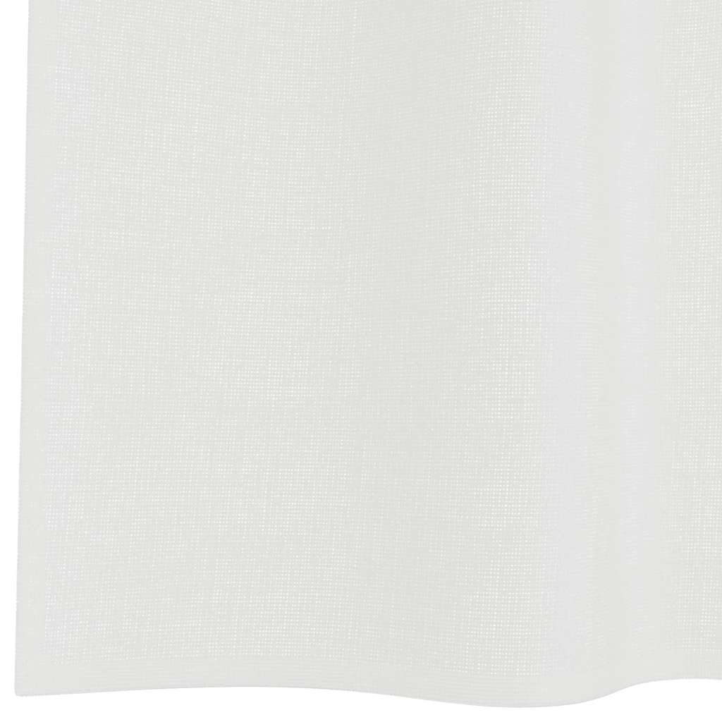 vidaXL Voile Vorhänge mit Schlaufen 2 Stk. Weiß 140x140 cm