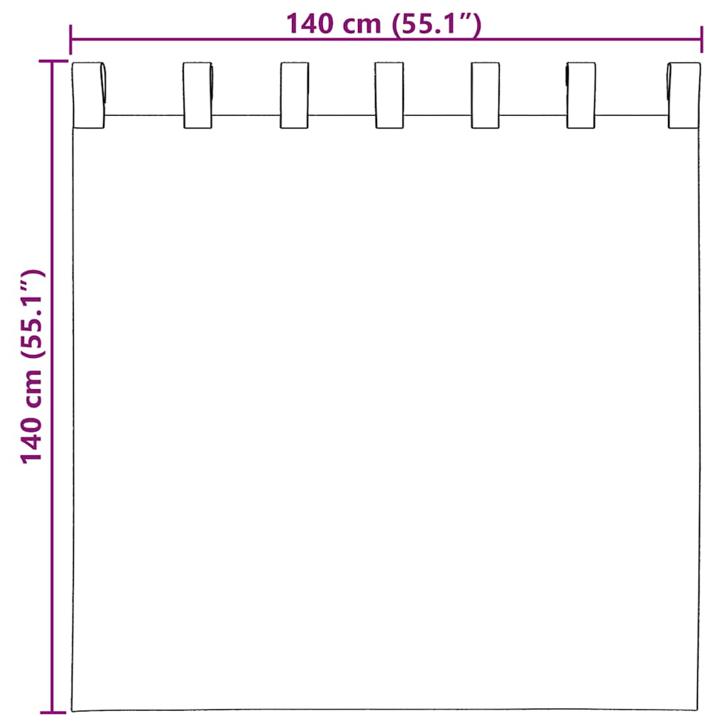 vidaXL Voile Vorhänge mit Schlaufen 2 Stk. Weiß 140x140 cm