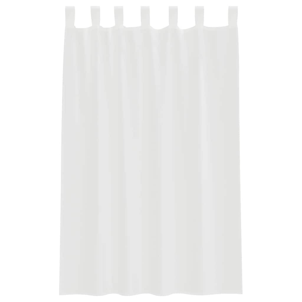 vidaXL Rideaux voiles à passants 2 pcs Blanc 140x175 cm