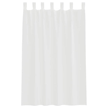 vidaXL Rideaux voiles à passants 2 pcs Blanc 140x175 cm