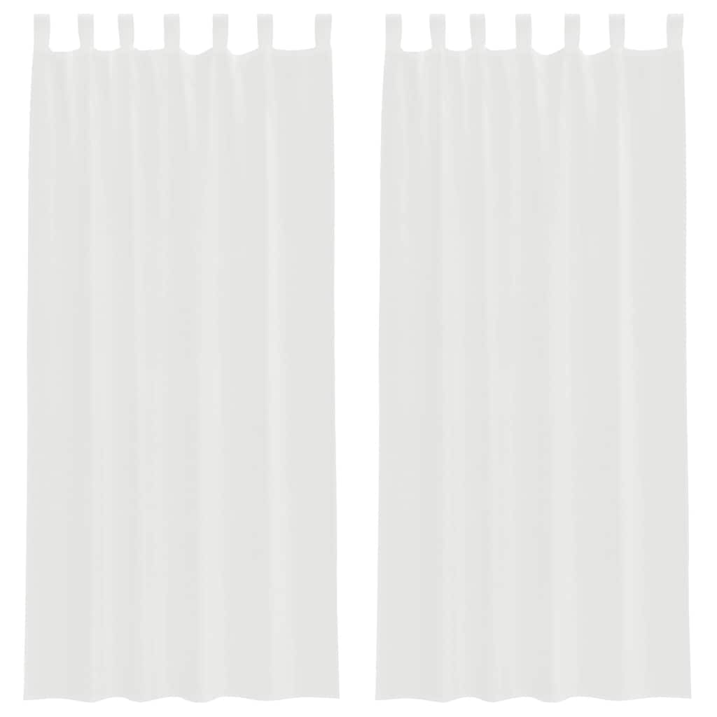vidaXL Rideaux voilages à pattes 2 pcs Blanc 140x225 cm