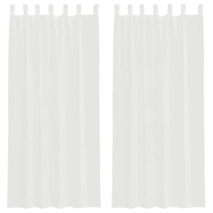 vidaXL Rideaux voilages à pattes 2 pcs Blanc 140x225 cm