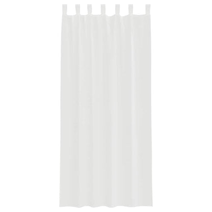 vidaXL Rideaux voilages à pattes 2 pcs Blanc 140x225 cm