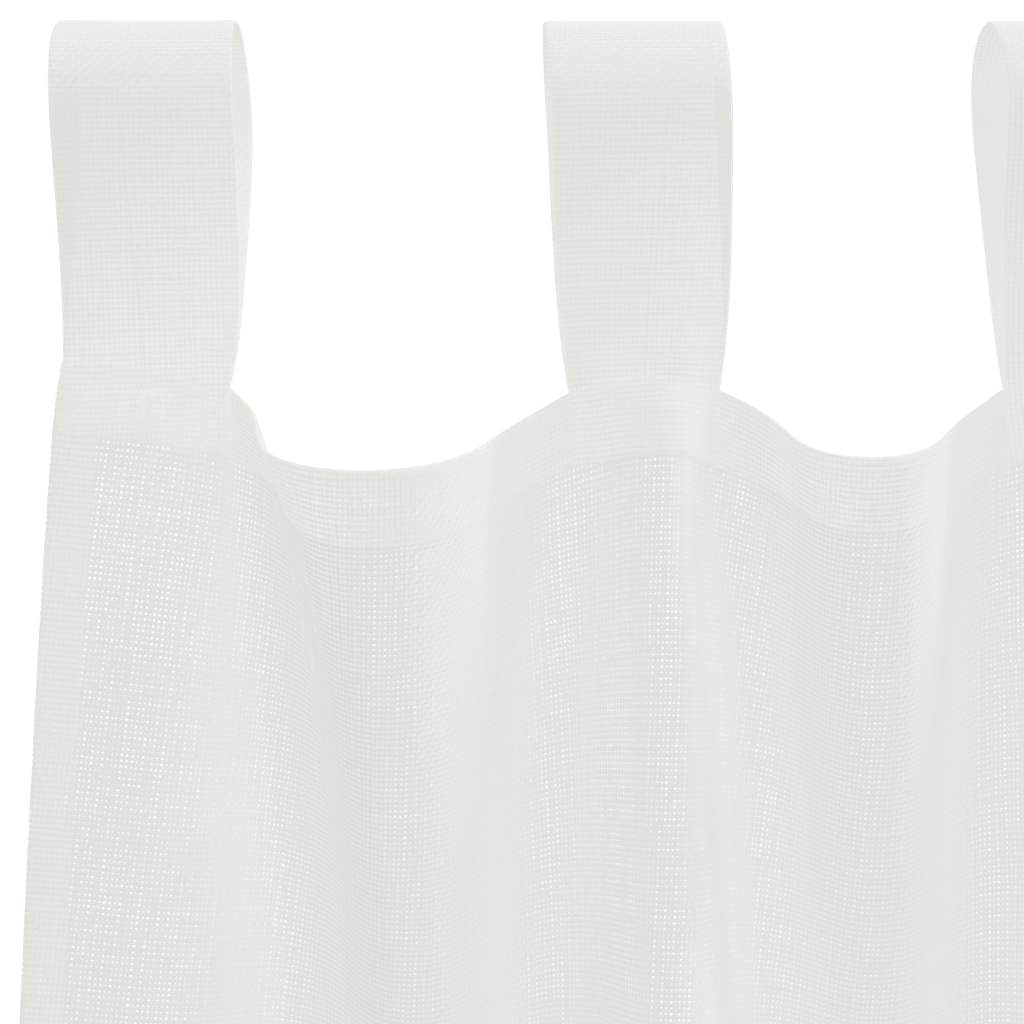 vidaXL Rideaux voilages à pattes 2 pcs Blanc 140x225 cm