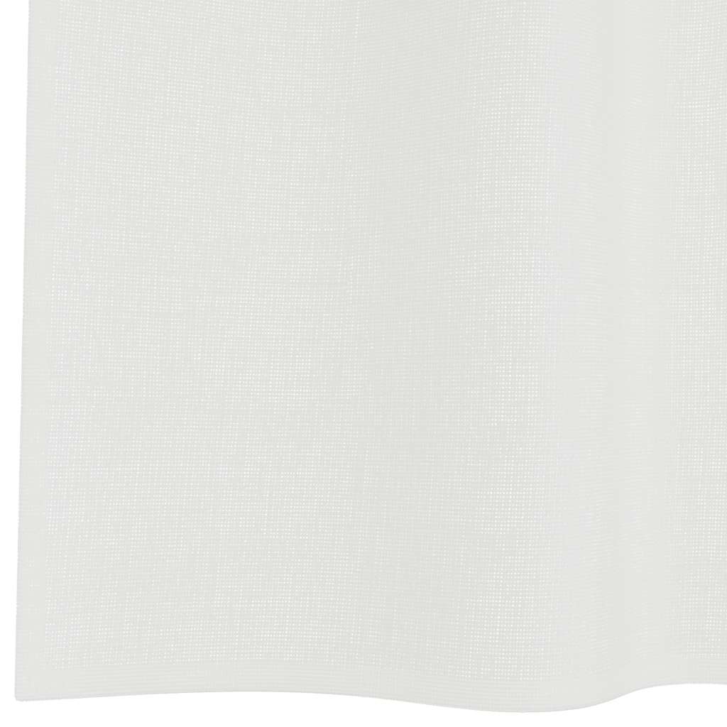 vidaXL Rideaux voilages à pattes 2 pcs Blanc 140x225 cm