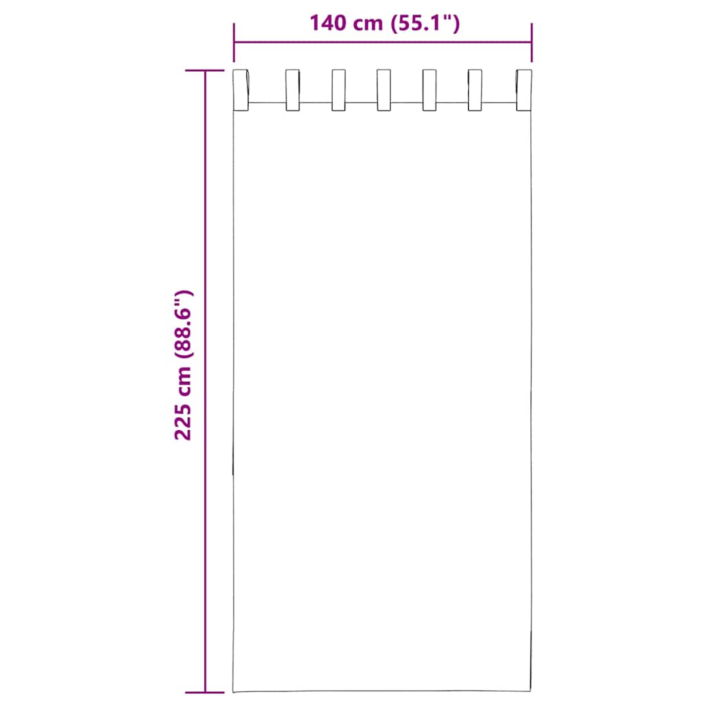 vidaXL Rideaux voilages à pattes 2 pcs Blanc 140x225 cm