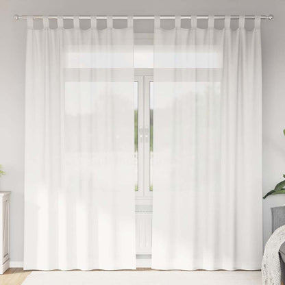 vidaXL Rideaux voilages à pattes 2 pcs Blanc 140x225 cm