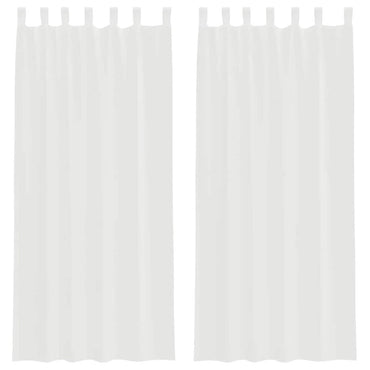 vidaXL Voile Vorhänge mit Schlaufen 2 Stk. Weiß 140x245 cm