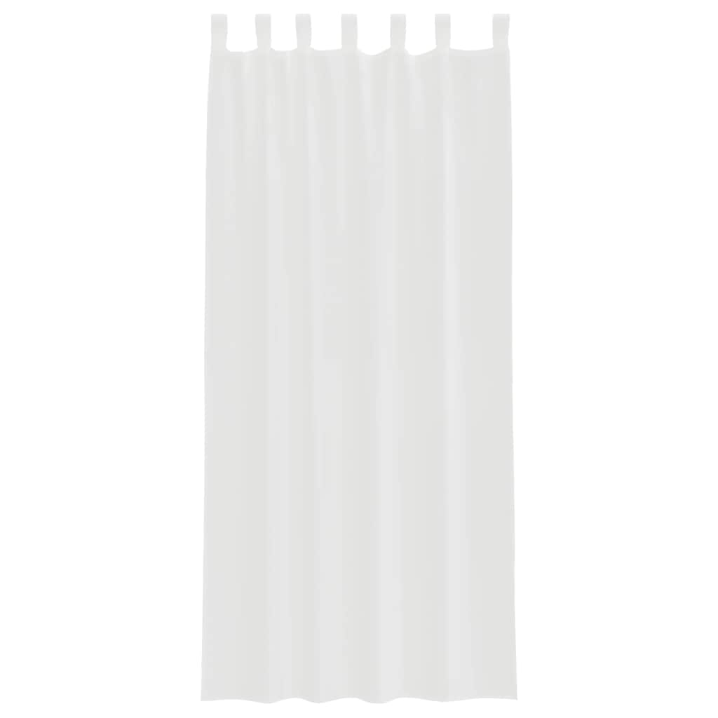 vidaXL Voile Vorhänge mit Schlaufen 2 Stk. Weiß 140x245 cm