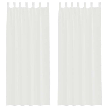 vidaXL Voilages à boucles 2 pcs Blanc 140x260 cm