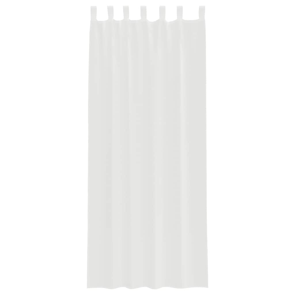 vidaXL Voilages à boucles 2 pcs Blanc 140x260 cm