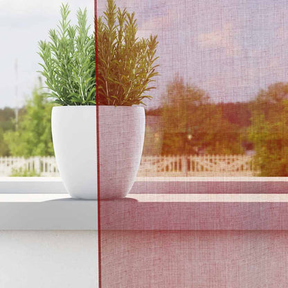 Voile Vorhänge mit Schlaufen 2 Stk. Weinrot 140x140 cm