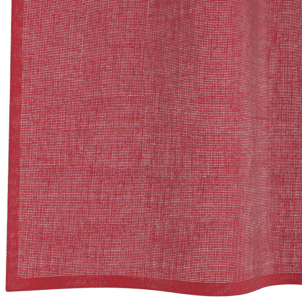 vidaXL Voile Vorhänge mit Schlaufen 2 Stk. Weinrot 140x175 cm