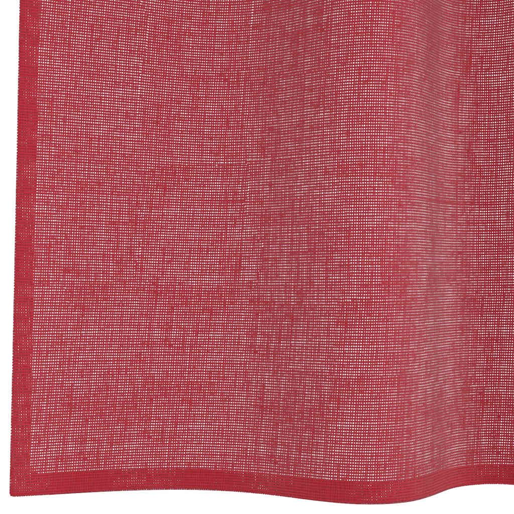 vidaXL Voile Vorhänge mit Schlaufen 2 Stk. Weinrot 140x225 cm