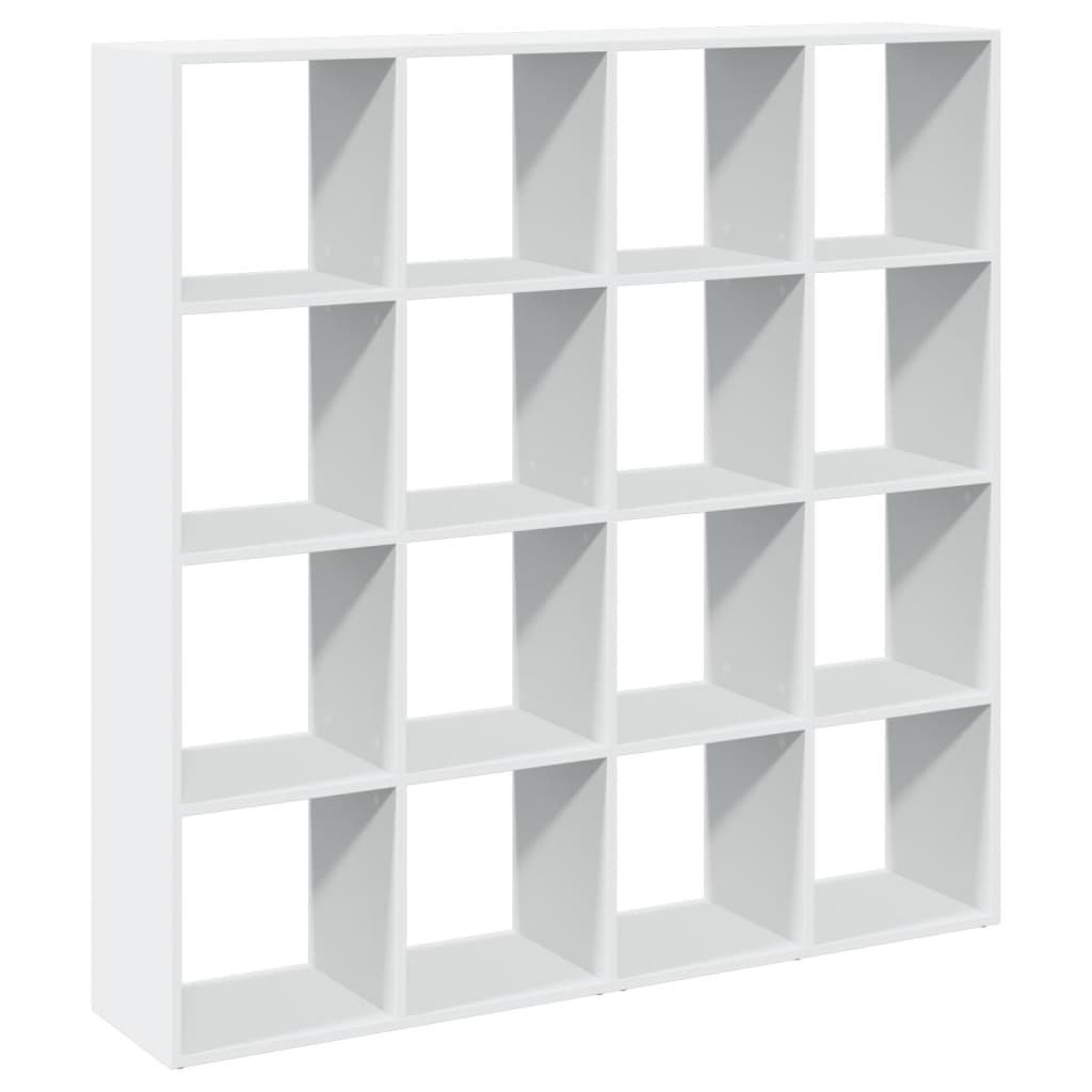 vidaXL Bibliothèque blanche 137,5x29x137,5 cm en bois d'ingénierie