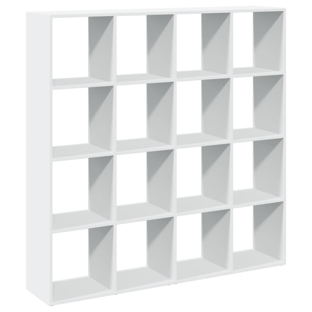 vidaXL Bibliothèque blanche 137,5x29x137,5 cm en bois d'ingénierie