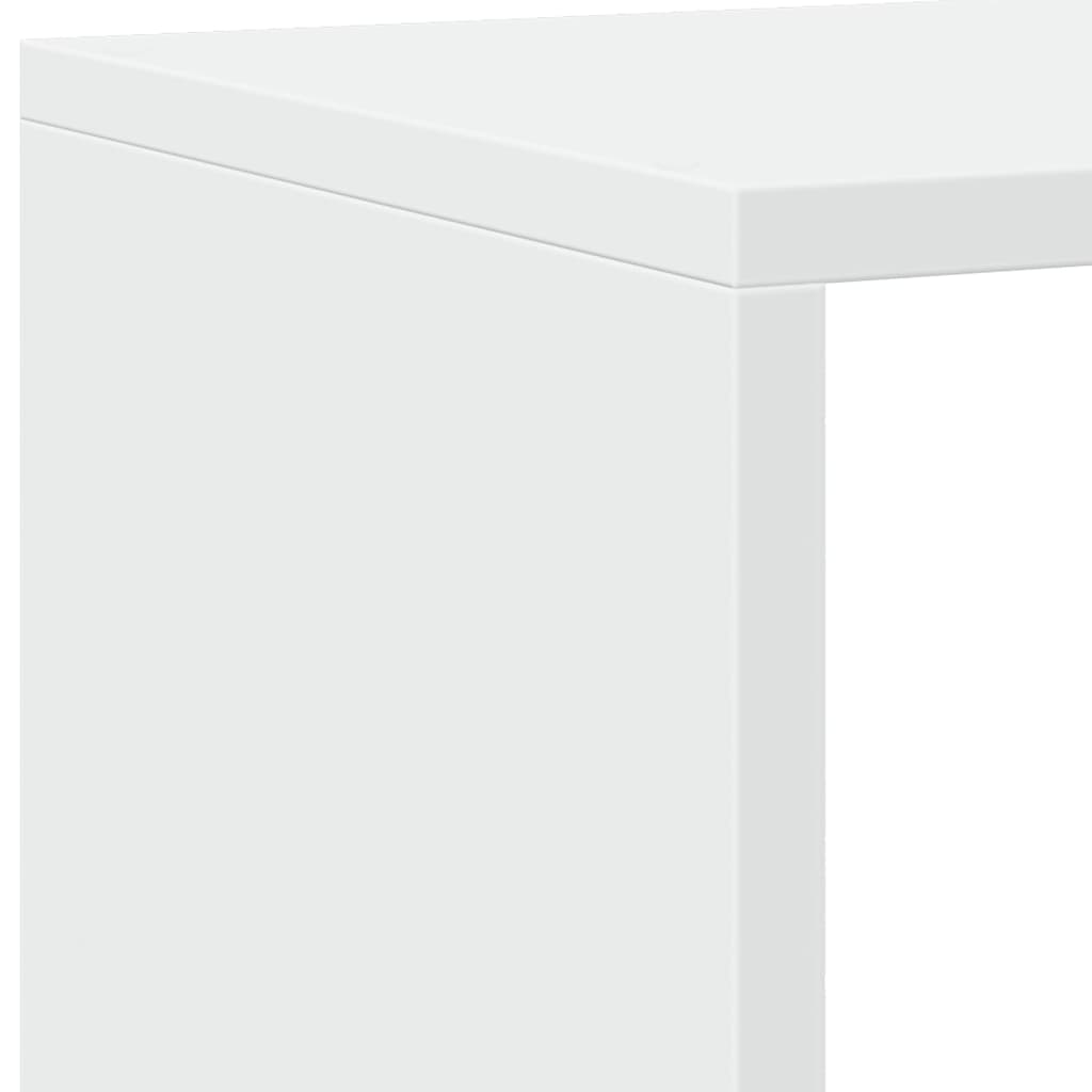 vidaXL Bibliothèque blanche 137,5x29x137,5 cm en bois d'ingénierie