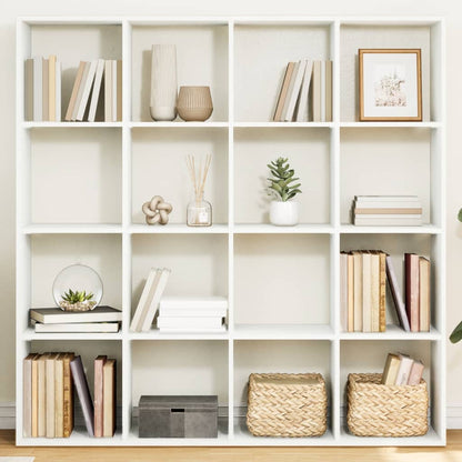 vidaXL Bibliothèque blanche 137,5x29x137,5 cm en bois d'ingénierie