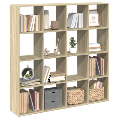 vidaXL Bücherregal Sonoma-Eiche 137,5x29x137,5 cm Holzwerkstoff